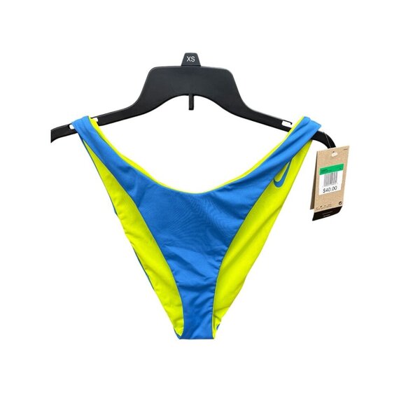 Nike Womens Reversible Blue & Neon Yellow Bikini Bottoms Size XL - Picture 1 of 4